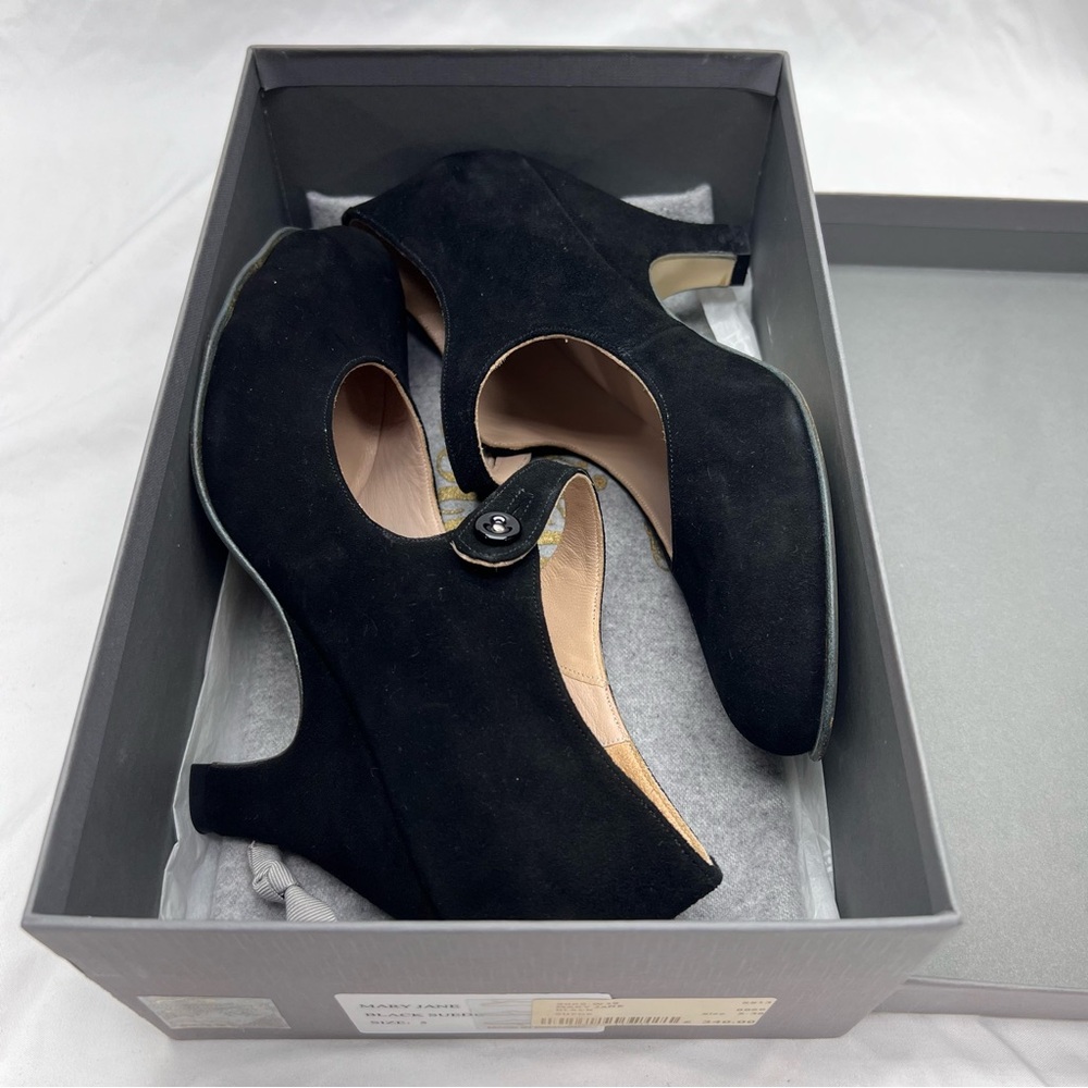 Vivienne Westwood Animal Toe Mary Jane Black Suede Heels UK 5 - Picture 6 of 8